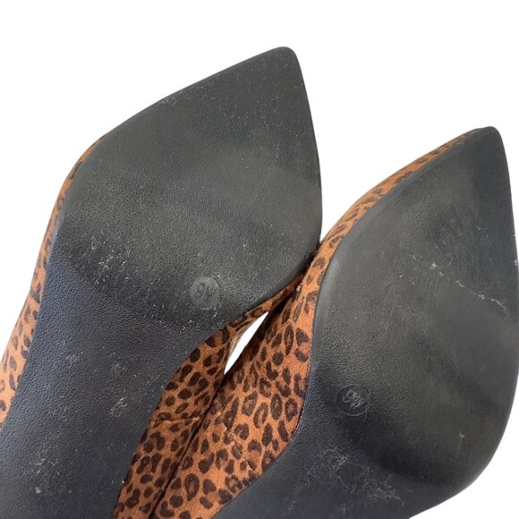 CATO COMFORT Women SZ 9W Leopard Print Pointed Toe Stiletto Heels - Picture 6 of 16